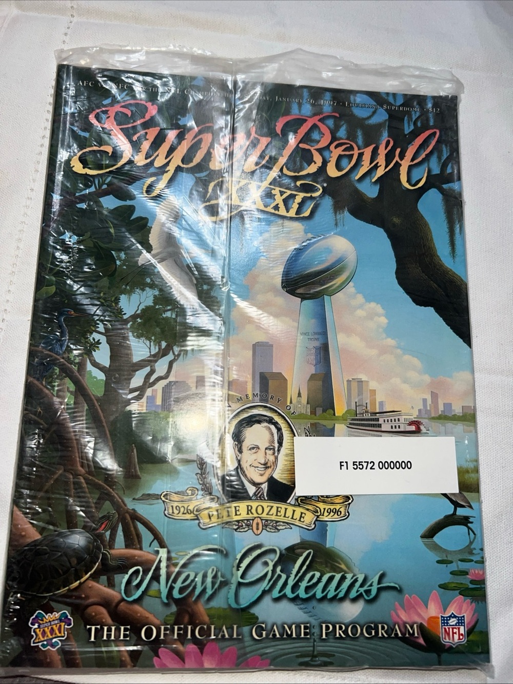 Super Bowl XXXI Official NFL Program 1997 Packers Patriots Pete Rozelle Unread